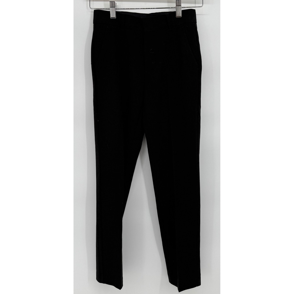 Van Heusen Boys Black Dress Pants  Straight Leg Stretch Flat Front Sz 10